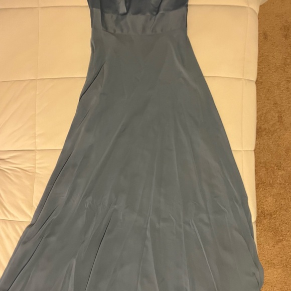 david's bridal slate blue dress | Dresses | Davids Bridal Maxi Size:us 4 Women's Button-Front Midi A-Line The perfect bridesmaid dress Cocktail Dresses